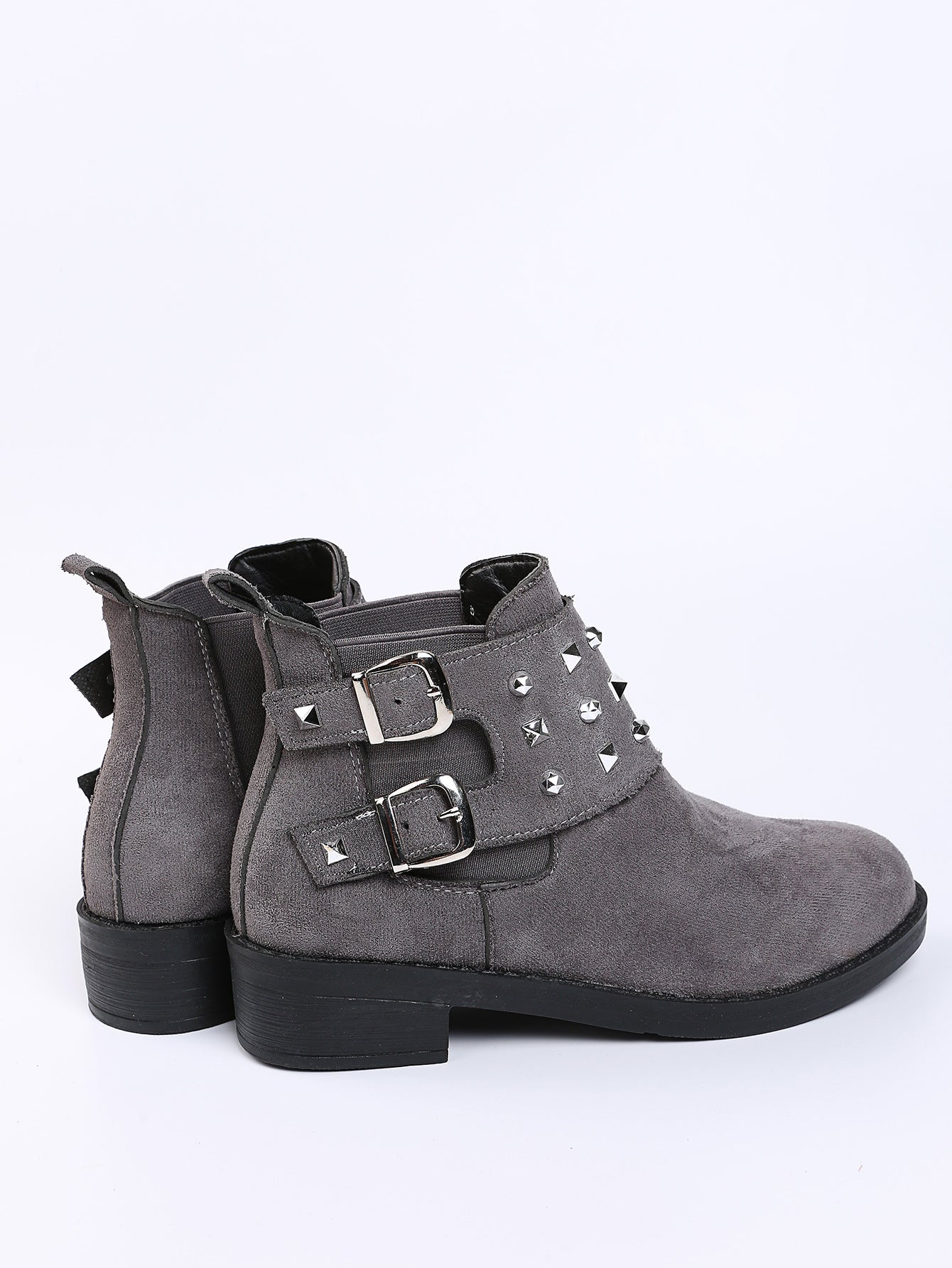 Fashion Belt Buckle Retro Pointed Toe Roman Boots