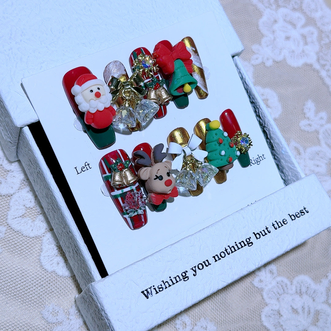 Handmade Christmas Series Wear Nail Detachable Nail Beauty