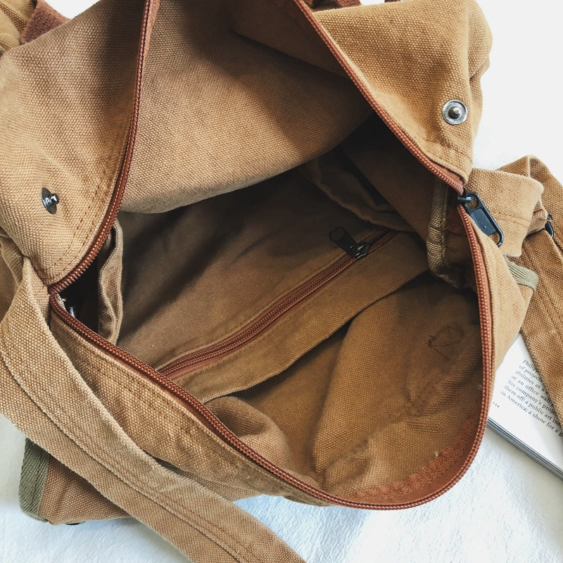 Kunstnerisk Youth Messenger Taske Skuldertaske Kvinders Plisserede Stil Koreansk Stil