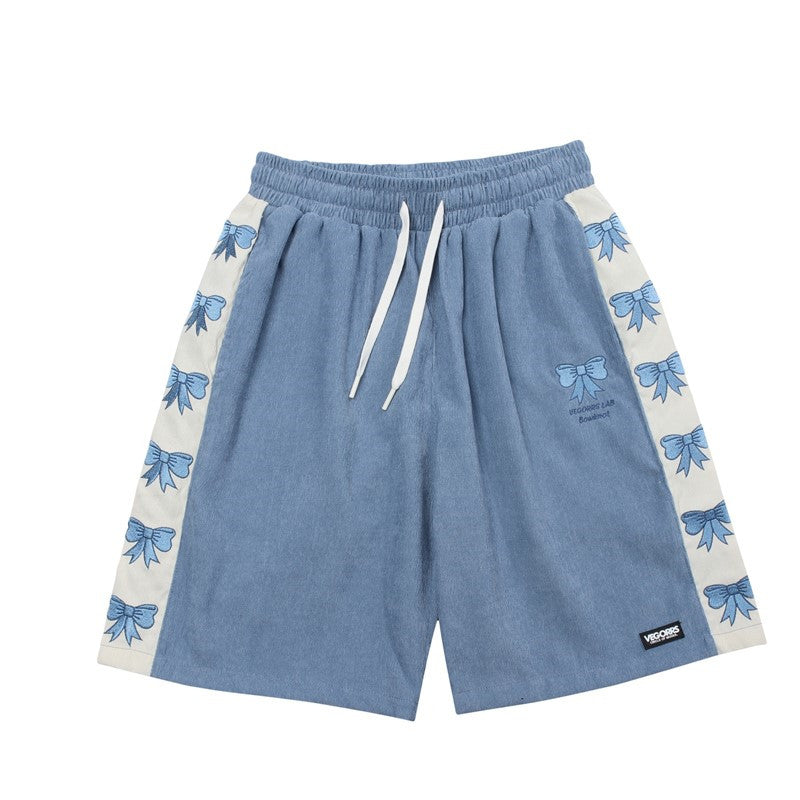 Fashion Corduroy Casual Couple Shorts Student