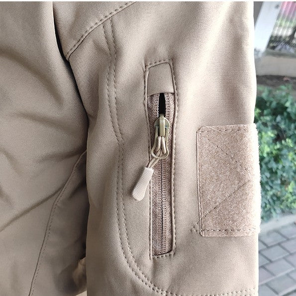 Thin Section Sharkskin Sports Soft Shell Waterproof Three-in-one Men's Warm Rushing Jacket