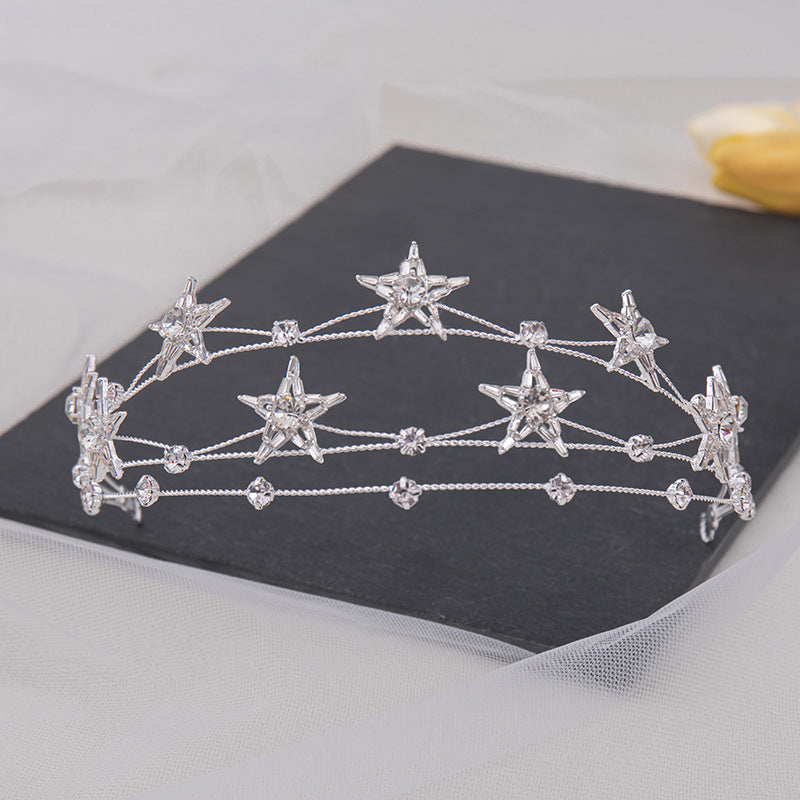 Bridal Headwear Multi-layer Five-pointed Star Hair Band