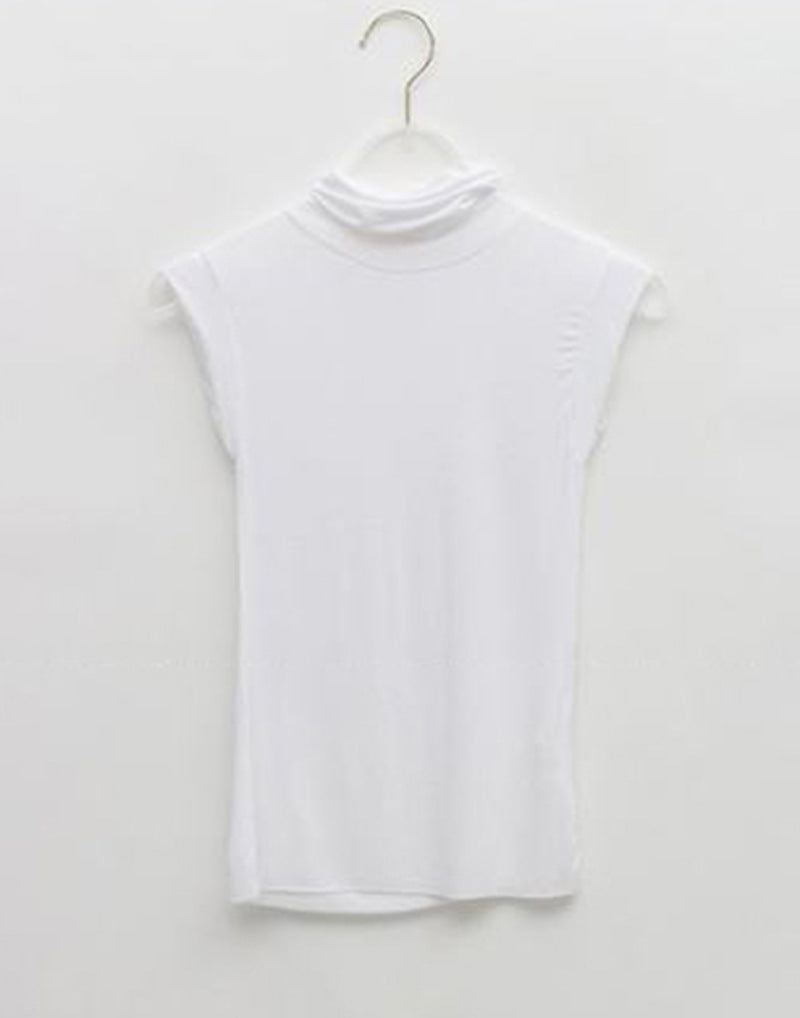 Look At The Conch Color Slightly Transparent Turtleneck Bottoming T-shirt