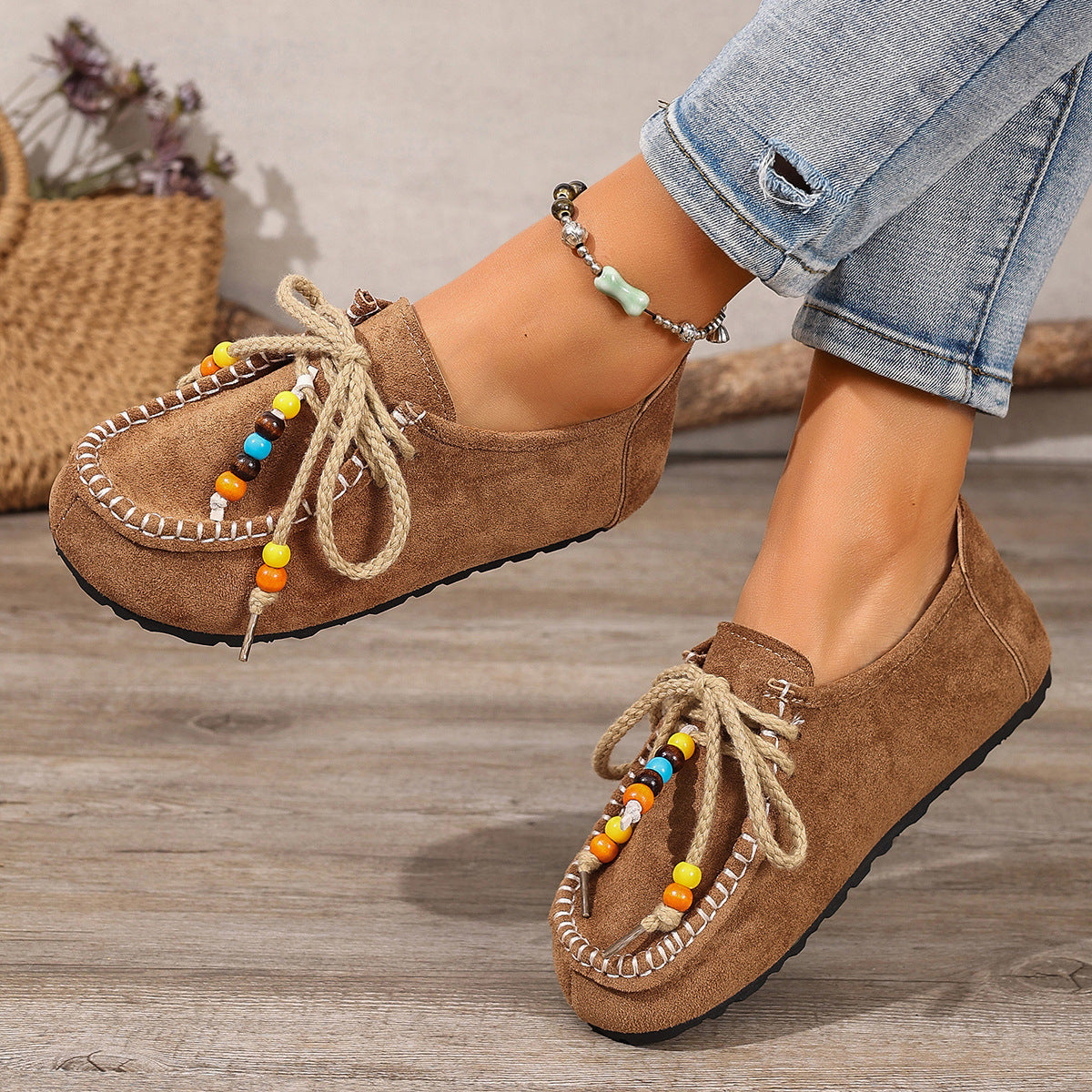 Plus-size Vintage Birkenstock-style Suede Casual Loafers