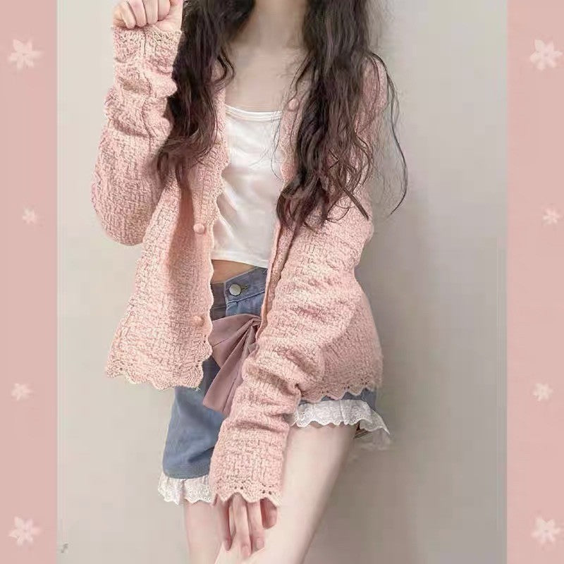 Small Girl Anti-aging Sweater Cardigan