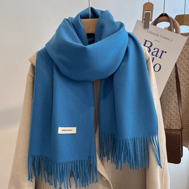 Women's Solid Color Scarf Winter All-matching High-grade Shawl