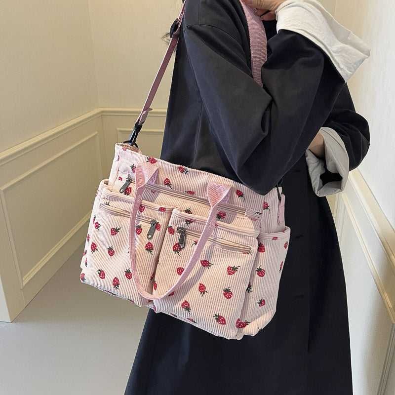 Printed All-matching Women's Strawberry Shoulder Messenger Bag