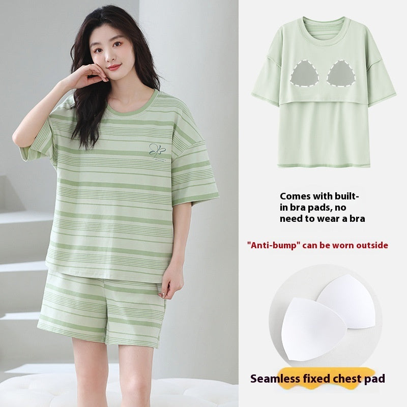 Casual Loose Home Wear Korean Style Sweet Two-piece Suit