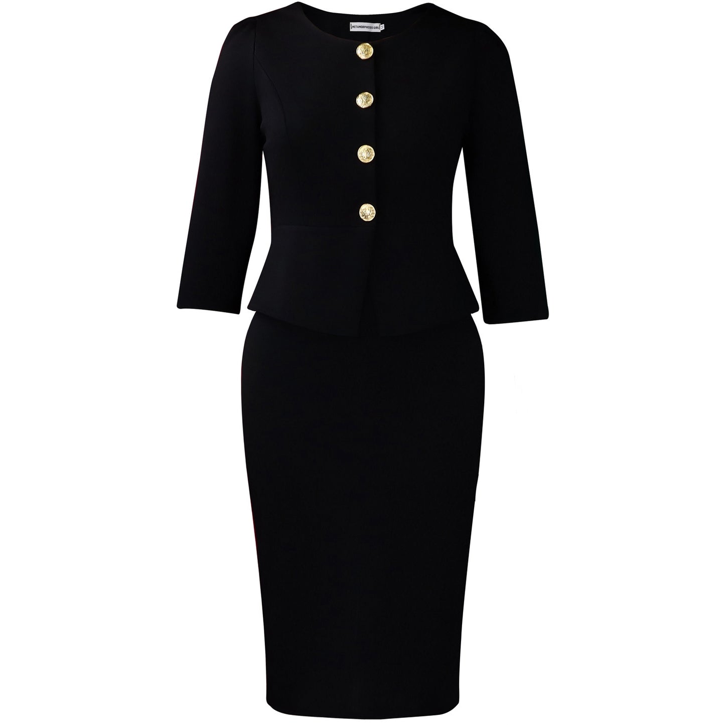New Stylish And Elegant Round-neck Ruffle-set Suit