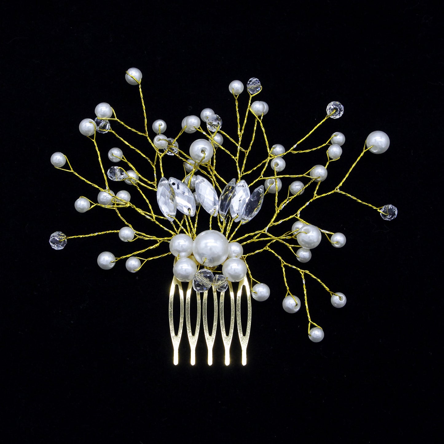 Bridal Headdress Pearl Hair Comb Wedding Bridal Accessories European And American Hot Sale Headdress Factory Direct Wholesale