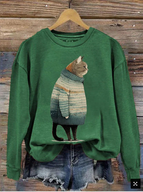 Women's Clothing Fashion Loose 3D Digital Printing Sweater