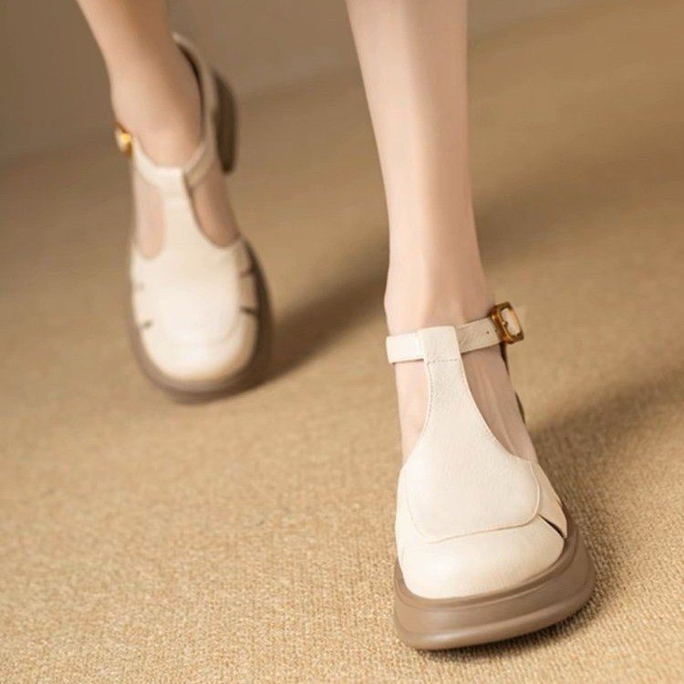Small Chunky Heel Platform Ankle-strap High Heels