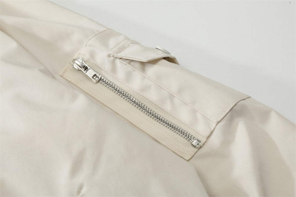 Letter XINGX Embroidered Stand Collar Jacket