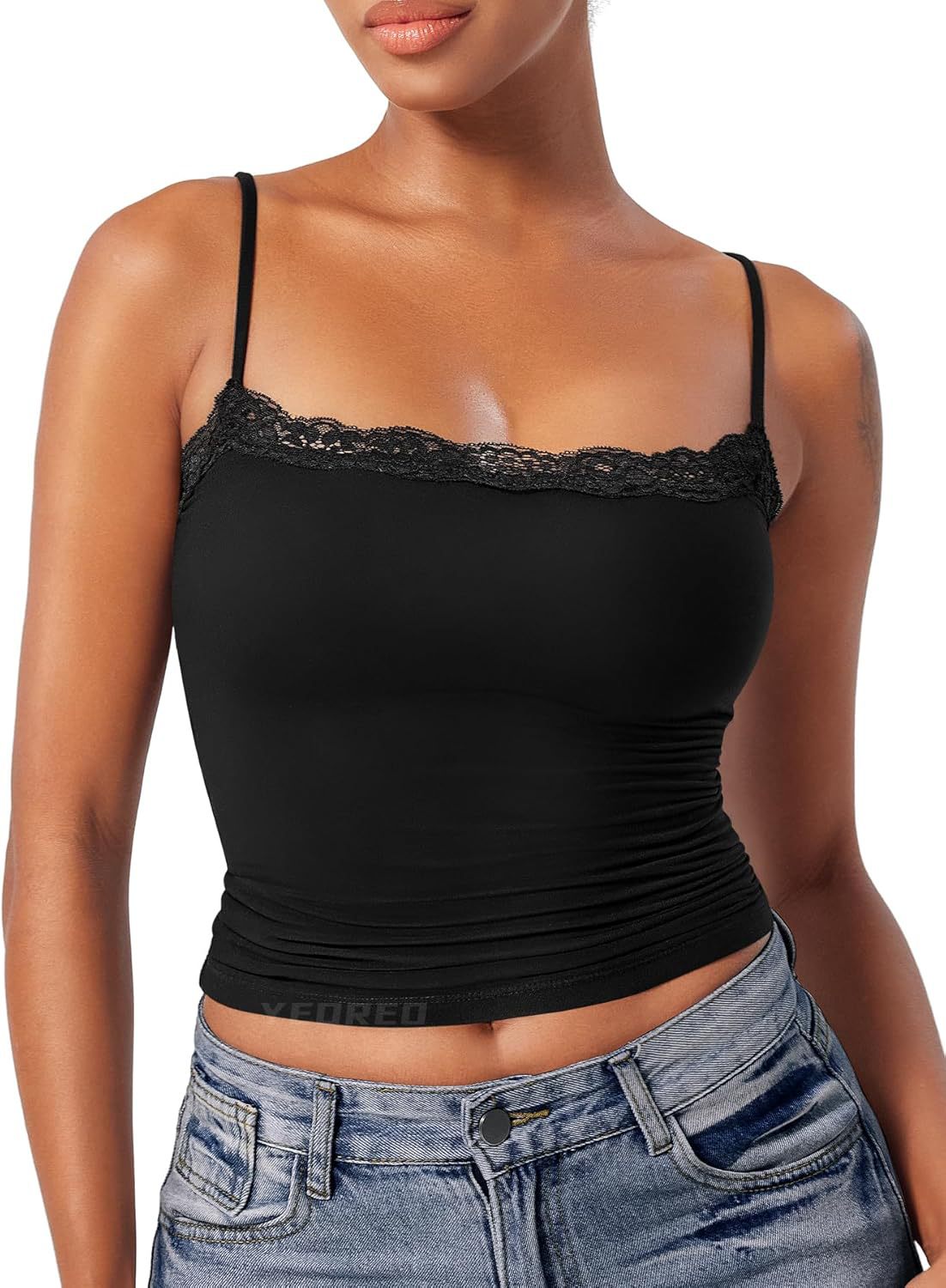 Kvinders Blonde Camisole Firkantet Krave Sexet Ærmeløs Top