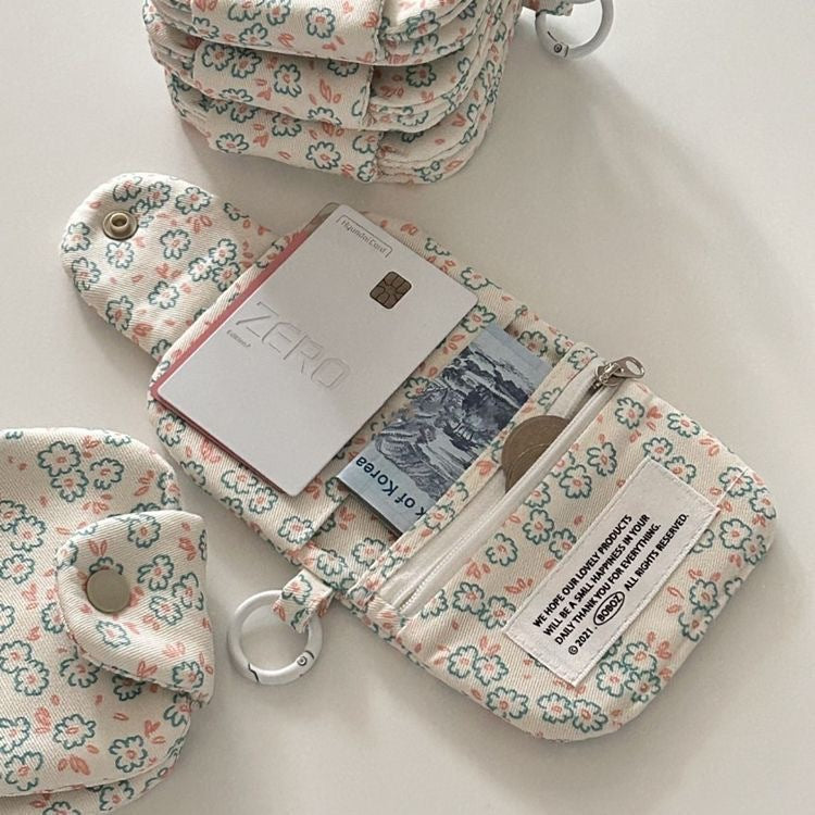 Women's Cute Little Daisy Floral Multi-layer Coin Purse