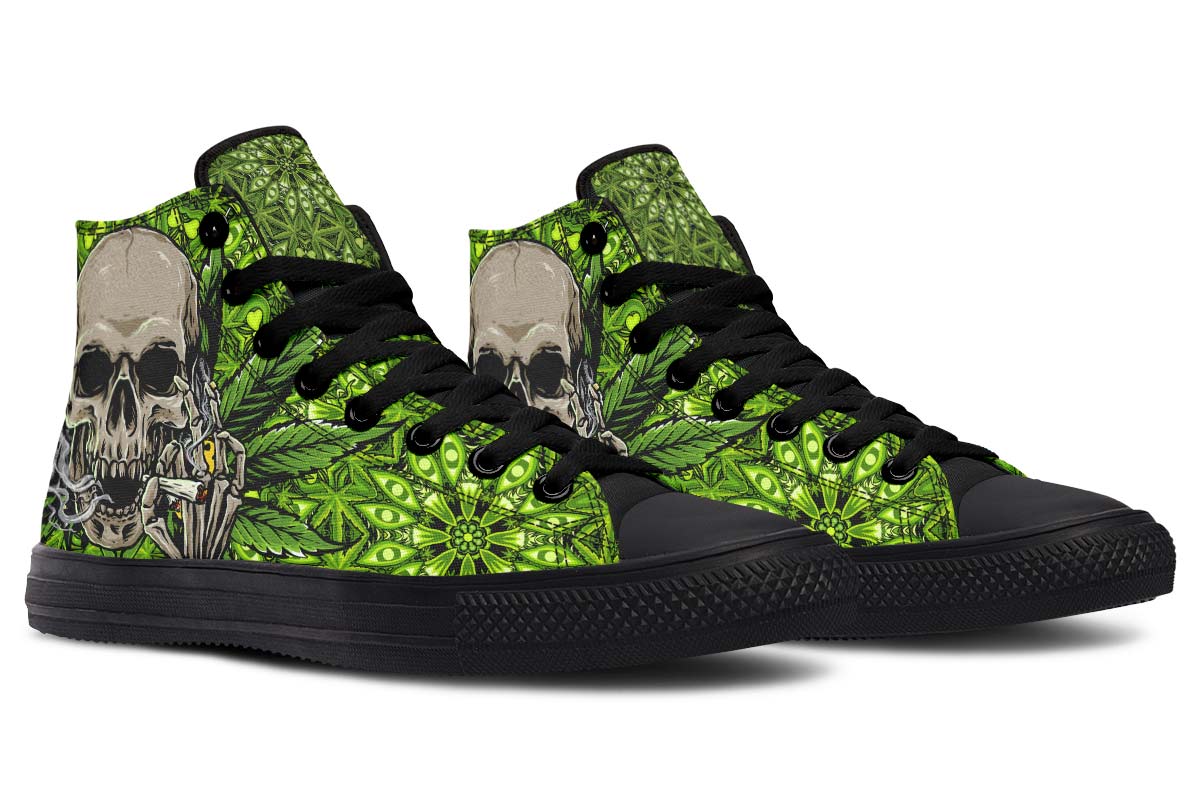 Men's And Women's Fashion Color Printing High-top Canvas Shoes