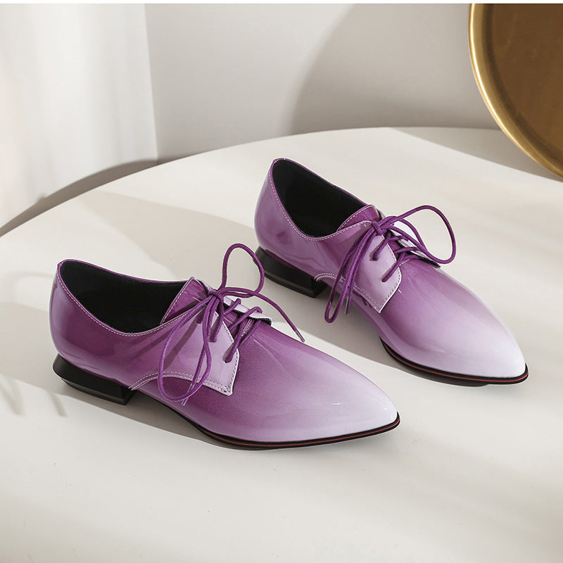 Single low heel women's shoes