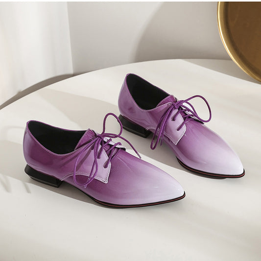 Single low heel women's shoes