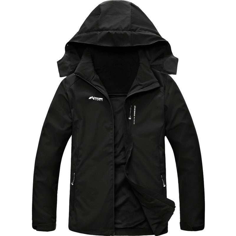 Men's Waterproof And Windproof Soft Shell Outdoor Double Layer Women's Jacket