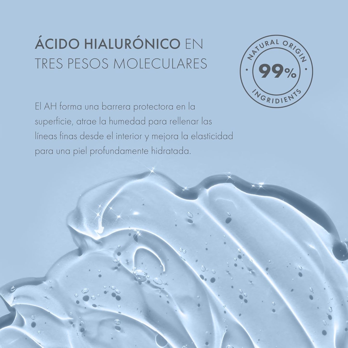Satin Naturel Serum Facial Acido Hialuronico Orgánico 50Ml, Hidratante, Antiarrugas, Antimanchas Vegano - Piel, Cara Y Contorno De Ojos - Crema Hidratante Facial Mujer - Serum Acido Hialuronico