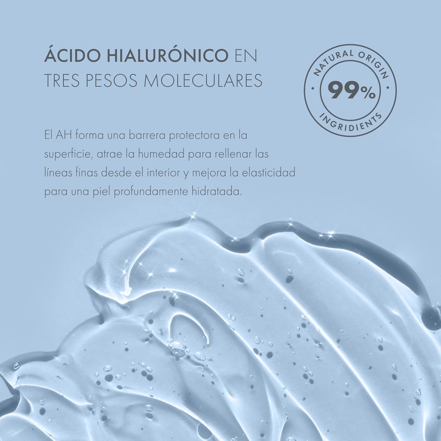 Satin Naturel Serum Facial Acido Hialuronico Orgánico 50Ml, Hidratante, Antiarrugas, Antimanchas Vegano - Piel, Cara Y Contorno De Ojos - Crema Hidratante Facial Mujer - Serum Acido Hialuronico
