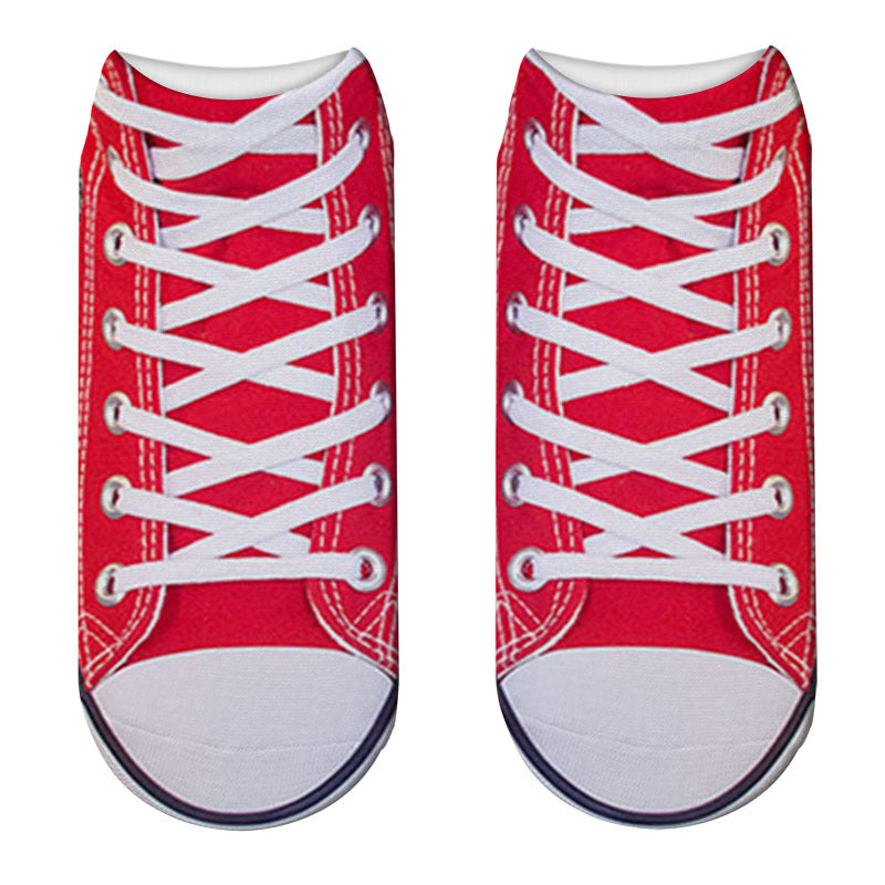 New Sneakers Print New 3D Women's Socks