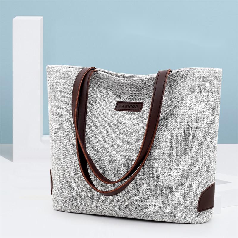 Splice One Shoulder Handbag Woven Casual Mommy Bag Women's Bag