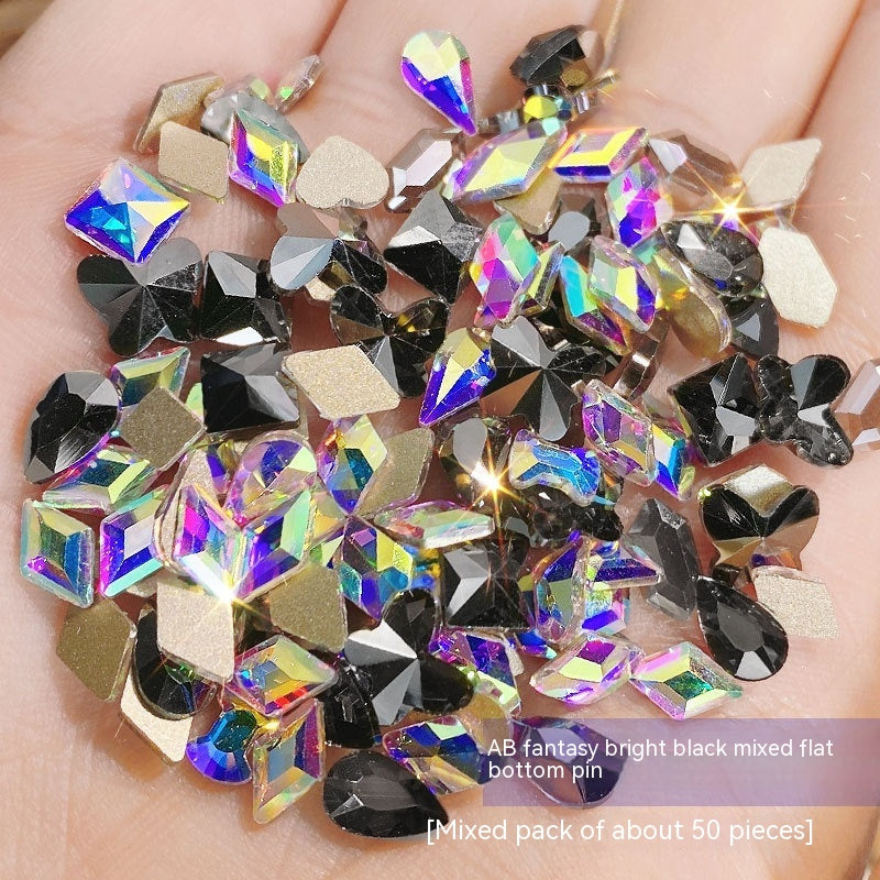 Nail Ornament Mixed 100 Aurora Diamond Phantom Shaped Diamon