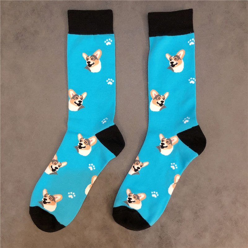 Cute Corgi Three Dimensional Love Butt Small PP Cute Medium Tube Socks