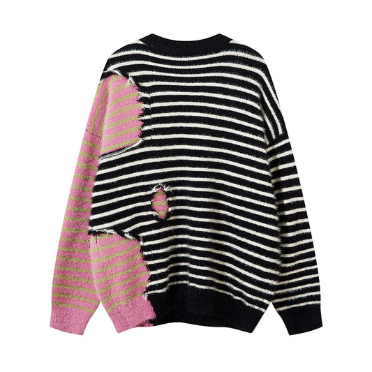 Rundhalset Strikket Sweater