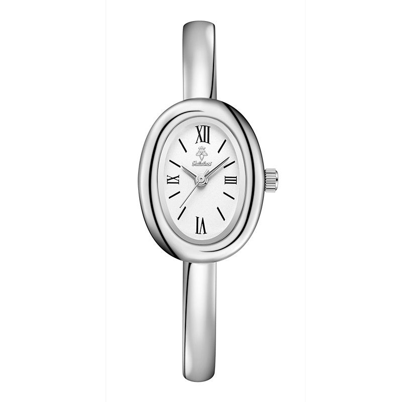 Dame multifunktionelt ovalt retro quartz-ur