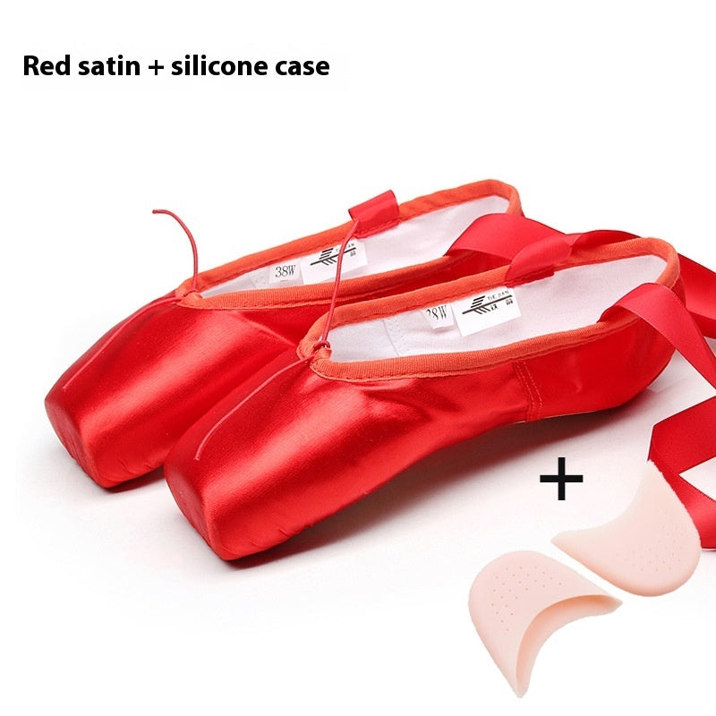 Solid Color Simple Hard Bottom Strap Ballet Shoes