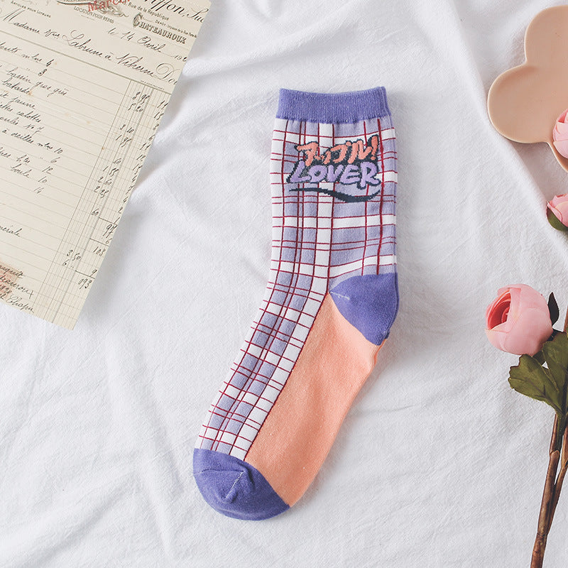 New Women's Socks Pure Cotton Creative Personality Tube Socks