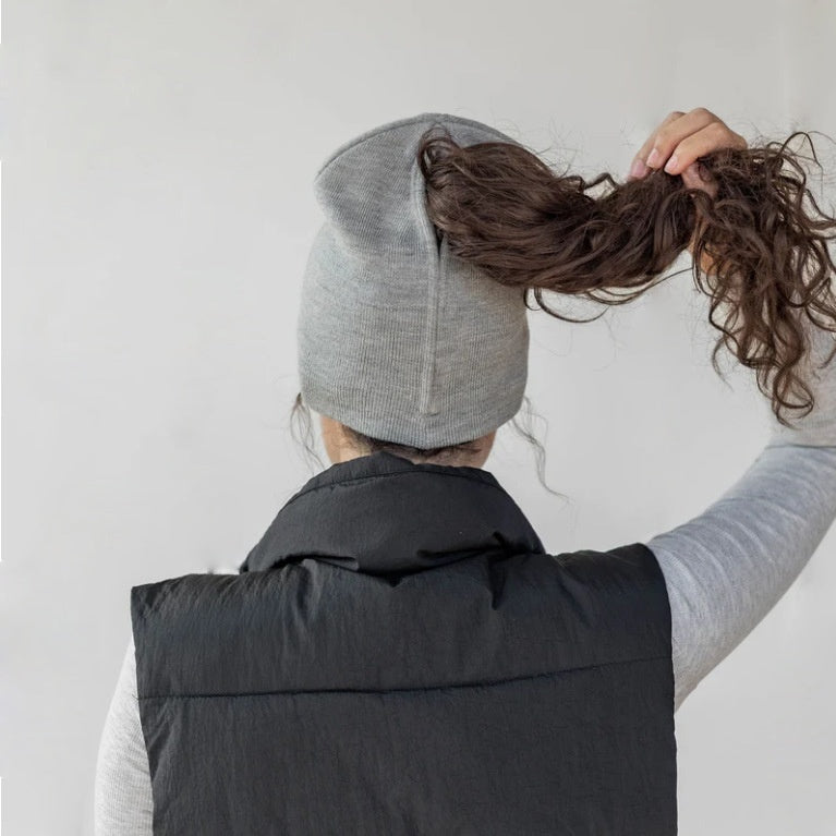 Open-ended Ponytail Knitted Sports Wool Pullover Women's Magnetic Snap Caplightweight And Convenient