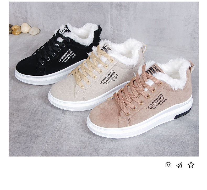 Plus velvet thick warm board shoes