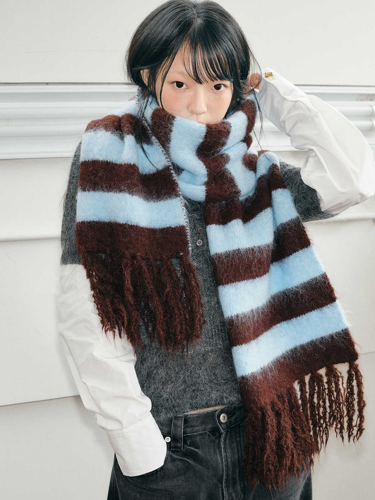 New Winter Warm Striped Scarf