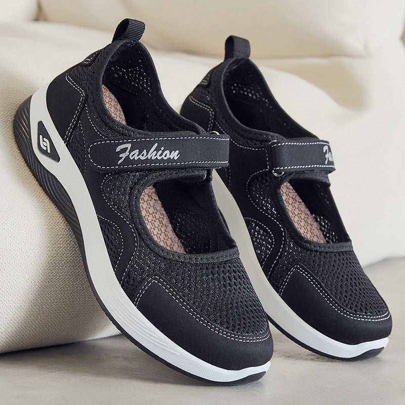 Summer New Women's Shoes Breathable Walking Shoes Velcro