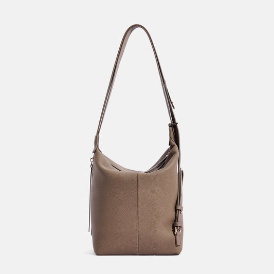 Women's First Layer Cowhide Large-capacity Bucket Bag