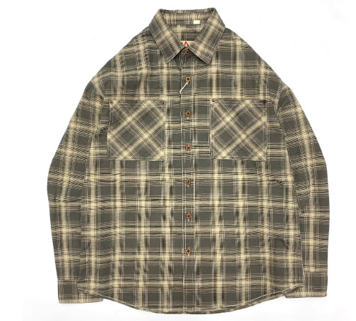 Retro All-cotton Plaid Men's College Loose Casual Long-sleeved Shirt