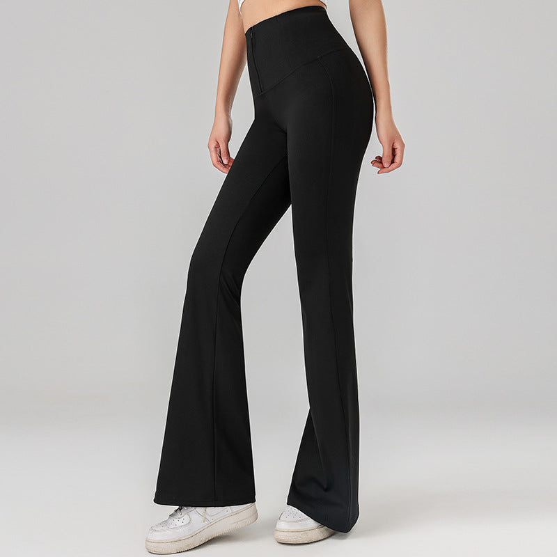 Zipper Slightly Pull Outer Wear High Waist Yoga Pants