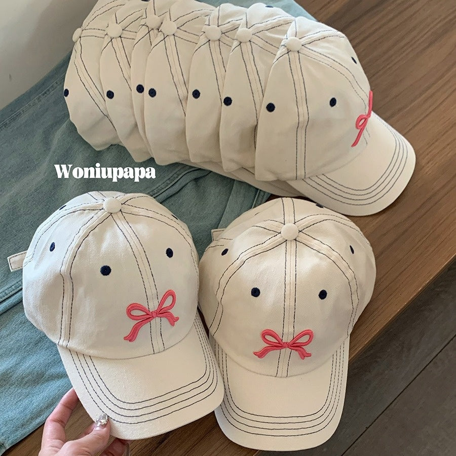 South Korea Ins Same Style Bow Baseball Cap Female