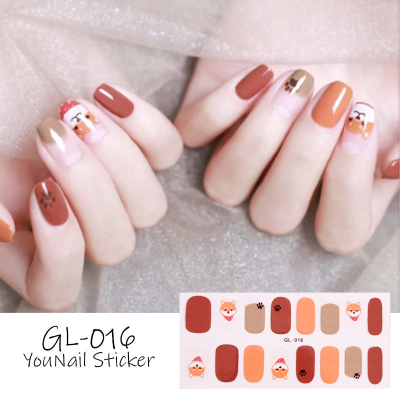 Gilding Cat's Eye Letter Color Nail Sticker