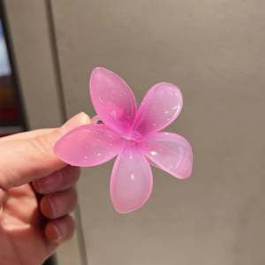 Plumeria Rubra Grip Flower Barrettes Female 4CM