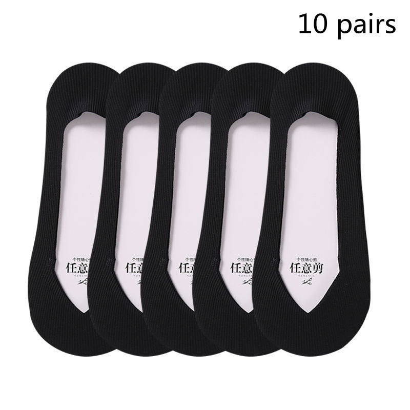 Boat Socks Women's Thin Shallow Mouth Invisible Socks Spring And Summer Striped Women's Boat Socks