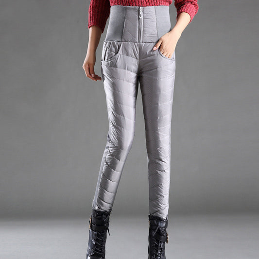 Thin Women's Down Pants For Outer Wear