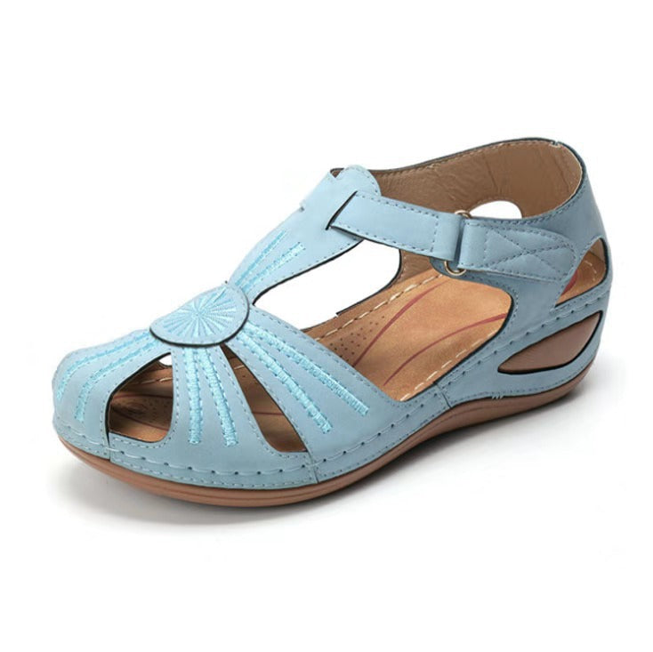 Thick-Soled Velcro Women's Hollow Sandals
