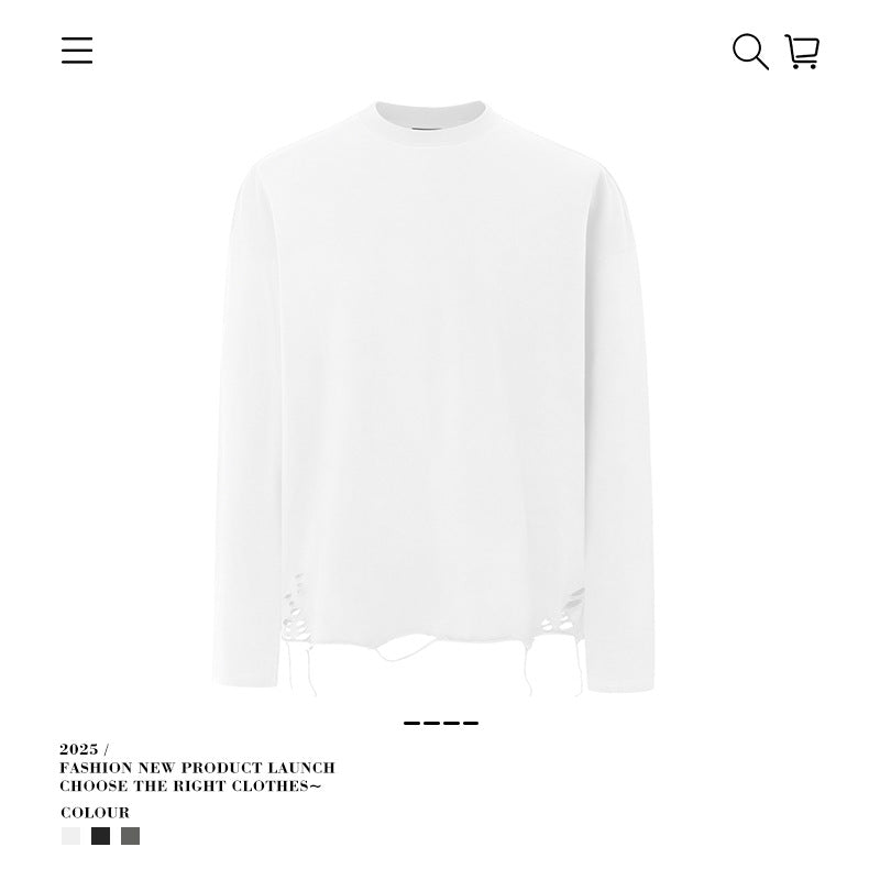 Long Sleeve T-shirt Bottoming Shirt Burrs