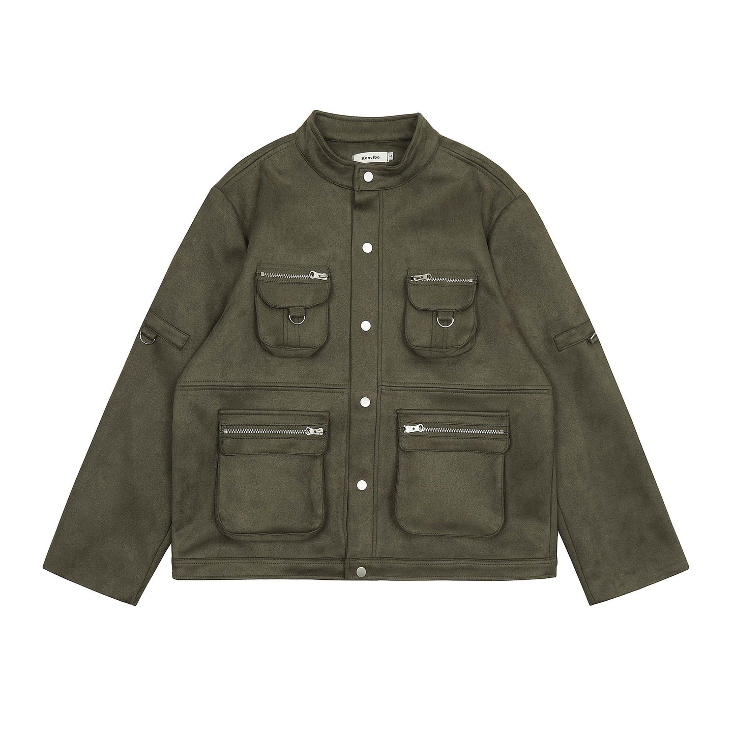High Street American-style Multi-pocket Suede Flight Jacket
