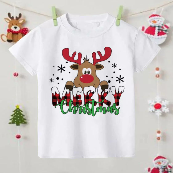 Christmas Printed T-shirt Short Sleeve