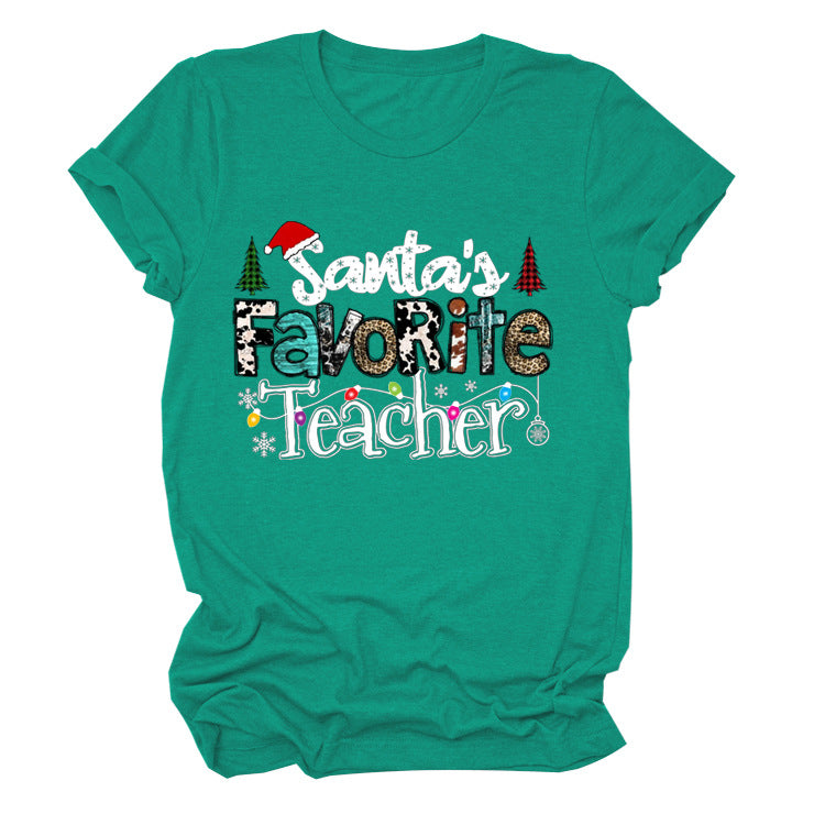 European And American Christmas Vintage Short Sleeve